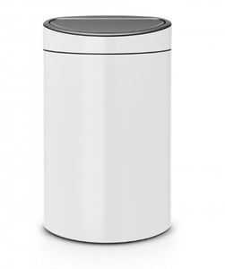 Brabantia Touch Bin afvalemmer 40 liter met kunststof binnenemmer - White