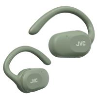 JVC HA-NP40T-G Nearphones True Wireless Open-Ear hoofdtelefoon met Pivot Motion oorhaak, 16 mm neodymium magneet, Bluetooth 5.4, 26 uur speeltijd, groen