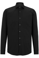 BOSS Slim Fit Overhemd zwart, Effen