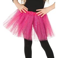 Korte tule onderrok roze 31 cm voor meisjes   -