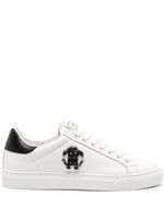 Roberto Cavalli baskets Mirror Snake en cuir - Blanc