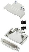 Encitech D45ZK25-HDS44-W-K 6355-8013-13 D-SUB Buchsenleisten-Set 45° Polzahl: 44 Lötkelch 1 pc(s)