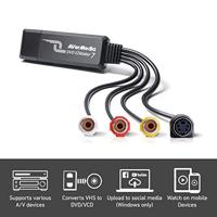 AverMedia [C039] DVD EZMaker 7 - VHS/8 mm/Hi8 videoconverter voor bewerking nabewerking [video van VHS naar pc/DVD], zwart