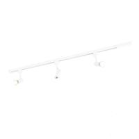 QAZQA - Modern Modern railsysteem met 3 spots 1-fase wit - Jeany | Keuken - Staal Langwerpig - GU10 Geschikt voor LED - Max. 3 x 50 Watt