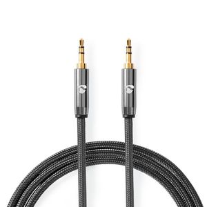 Nedis Stereo-Audiokabel | 3,5 mm Male naar 3,5 mm Male | 5 m | 1 stuks - CATB22000GY50 CATB22000GY50