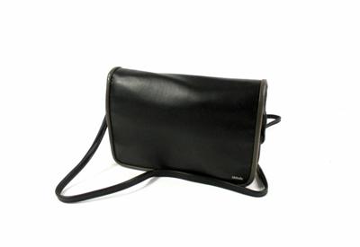 Dames soft schoudertasje portemonnee zwart taupe