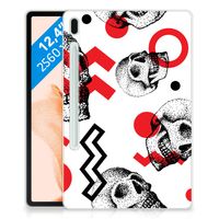 Tablet BackCover Samsung Galaxy Tab S7FE Skull Red