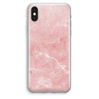 Roze marmer: iPhone XS Max Transparant Hoesje