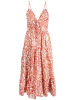 Ulla Johnson robe mi-longue Phoebe à fleurs - Orange - thumbnail