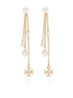 Tory Burch boucles d'oreilles pendantes serties de perles - thumbnail