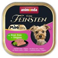animonda Vom Feinsten Adult Mini - Heerlijke natvoer voor honden - Goed geschikt voor kleine rassen - met rundvlees, eend + oregano - 32 x 100 g
