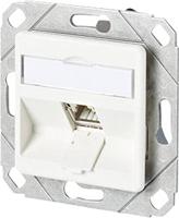 Metz Connect networkdose concealed installation Einsatz with Zentralplatte 1 Port Rein white