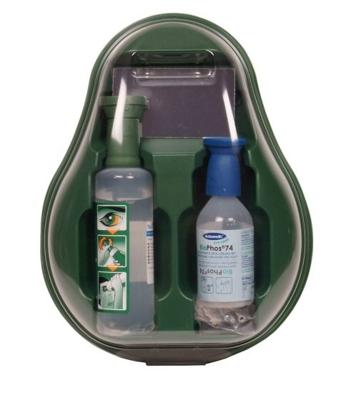 Oogspoelstation met 1 x 500 ml + 1 x 250ml oogspoelflessen - Oogspoelstation met 1 x PH neutraal & 1 x steriel