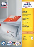 Avery Zweckform 3484, Universele etiketten, Ultragrip, wit, 200 vel, 16 per vel, 105 x 37 mm