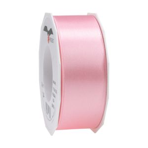 1x Luxe roze satijnen lint rollen breed 4 cm x 25 meter cadeaulint verpakkingsmateriaal