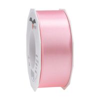 1x Luxe roze satijnen lint rollen breed 4 cm x 25 meter cadeaulint verpakkingsmateriaal