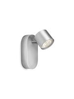 Philips Star opbouwspot 1-lichts - Aluminium - Dimbaar - Draaibare spot - Geïntegreerde LED-lamp