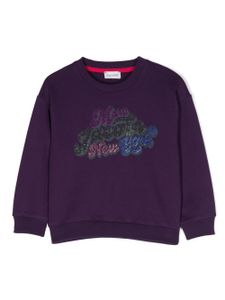 Marc Jacobs Kids sweat à ornements strassés - Violet