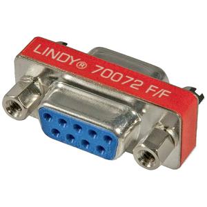 LINDY Adapter Serieel [1x D-sub bus 9-polig - 1x D-sub bus 9-polig] Rood