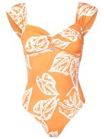 Clube Bossa maillot de bain Margareta à imprimé feuillage - Orange