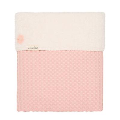 Koeka Oslo baby ledikantdeken teddy 100x150 cm Shadow Pink/Light Shadow Pink