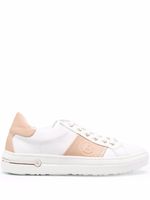 Baldinini baskets colour block en cuir - Blanc