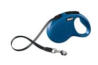 Flexi new classic - hondenriem - band - blauw - s - 5m