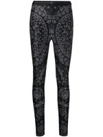 Versace legging à imprimé Barocco - Noir