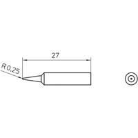 Weller XNT 1 Soldeerpunt Ronde vorm Grootte soldeerpunt 0.5 mm Inhoud: 1 stuk(s) - thumbnail