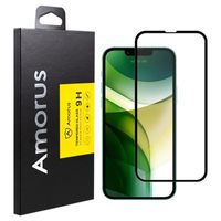 iPhone 13 Pro Max/14 Plus Amorus Full Coverage Tempered Glass Screen Protector - Black Edge - thumbnail