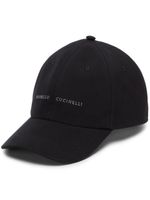 Brunello Cucinelli casquette en coton à logo brodé - Noir - thumbnail