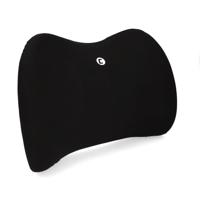 cartrend Lendenkussen van traagschuim, ergonomisch rugkussen voor auto, kantoor en reizen, ademend, afneembare overtrek, ondersteuning voor een gezonde zithouding, 1 stuk, zwart