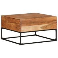 Salontafel 68x68x41 cm massief acaciahout - thumbnail