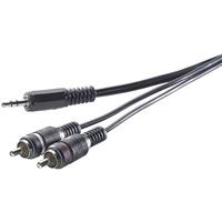 SpeaKa Professional SP-7870368 RCinch/jack audio aansluitkabel [2X RCA-stekker - 1x jack 3,5 mm] 3,00 m