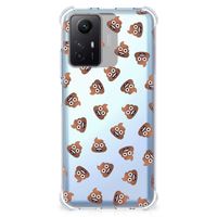 Doorzichtige Silicone Hoesje voor Xiaomi Redmi Note 12s Poep Emojis