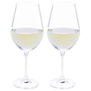 2x Witte wijn glazen 52 cl/520 ml van kristalglas