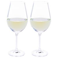 2x Witte wijn glazen 52 cl/520 ml van kristalglas   - - thumbnail