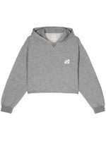 Autry hoodie crop à logo floqué - Gris