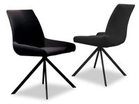 Set van 2 stoelen SNAPO zwart - thumbnail