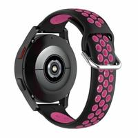 By Qubix - Siliconen sportbandje met gesp - Zwart + roze - Compatible met Xiaomi Mi Watch/Compatible met Xiaomi Watch 2 / Compatible met Xiaomi Watch S1 / S2 / S3 / S4 - Compatible Xiaomi bandje