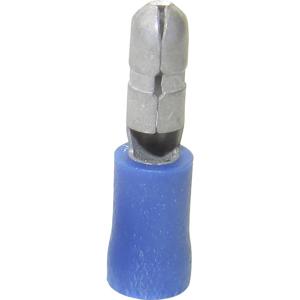 TRU COMPONENTS 1583183 Ronde connector 1.50 mm² 2.50 mm² Stift-Ø: 4 mm Deels geïsoleerd Blauw 1 stuk(s)