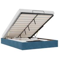 vidaXL Ottoman bedframe zonder matras 140x190 cm fluweel donkerblauw, bedframe, ottoman bedframe, bedframe met opbergruimte onder het bed