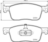 Remblokkenset, schijfrem BREMBO, u.a. fÃ¼r CitroÃ«n, Peugeot, Toyota, Opel - thumbnail