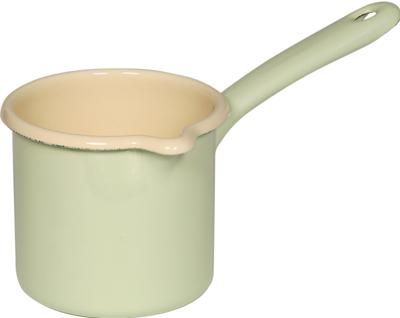 Riess steelpan met schenktuit ø 10cm lichtgroen - hoog Riess steelpan met schenktuit ø 10cm lichtgroen - hoog