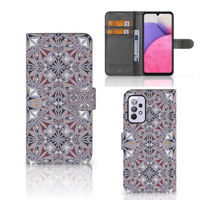 Samsung Galaxy A33 5G Bookcase Flower Tiles - thumbnail