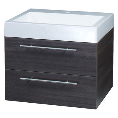 Differnz Force badkamermeubel 58cm 1 kraangat grijs eiken