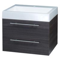 Differnz Force badkamermeubel 58cm 1 kraangat grijs eiken