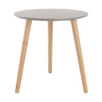 Esma houten bijzettafel grijs - Ø 40 cm
