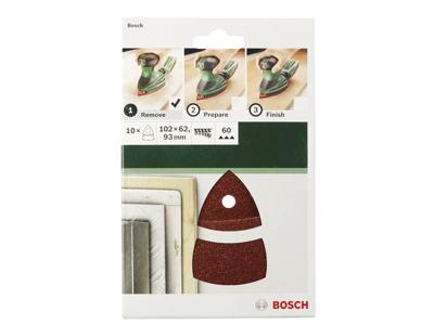 Bosch Accessories 2609256A64 Multi-schuurpapier Met klittenband, Geperforeerd Korrelgrootte (num) 120 (l x b) 102 mm x 62.93 mm 10 stuk(s)