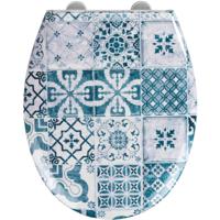 Wenko Wc-bril Wild West 37 X 44,5 Cm Duroplast Blauw/wit